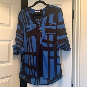 Calvin Klein camp shirt style tunic